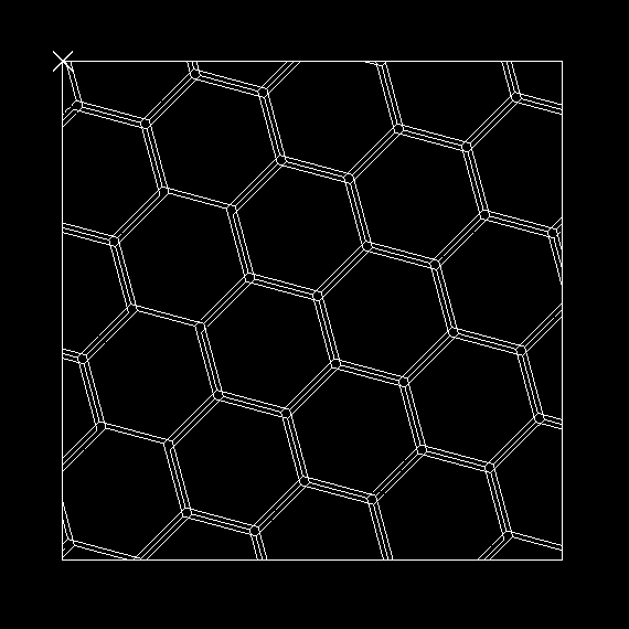 one perimiter, honeycomb fill