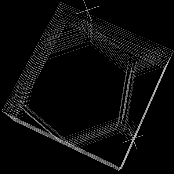 scaled to 30%, one hexagon, few layers